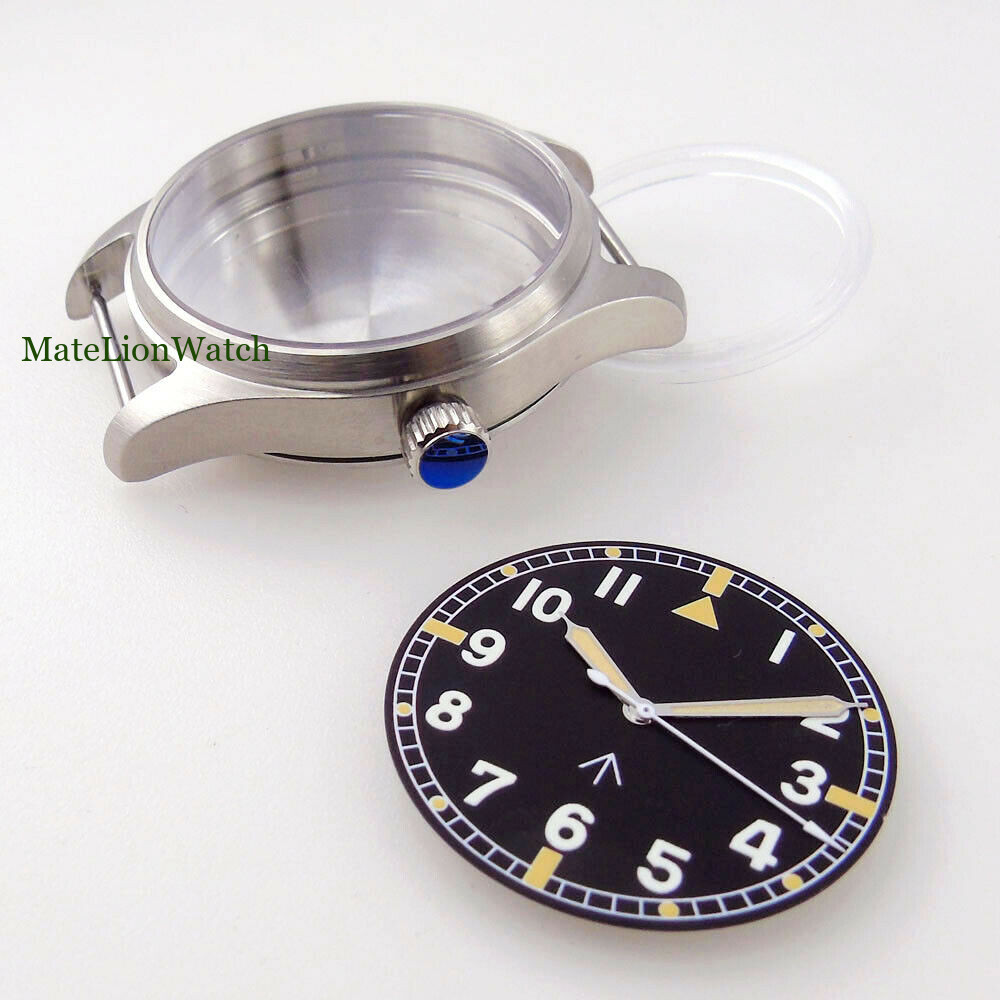 Fits NH35A ETA2824 PT5000 39mm 316L Watch Case Kit Sapphire Glass Luminous Dial