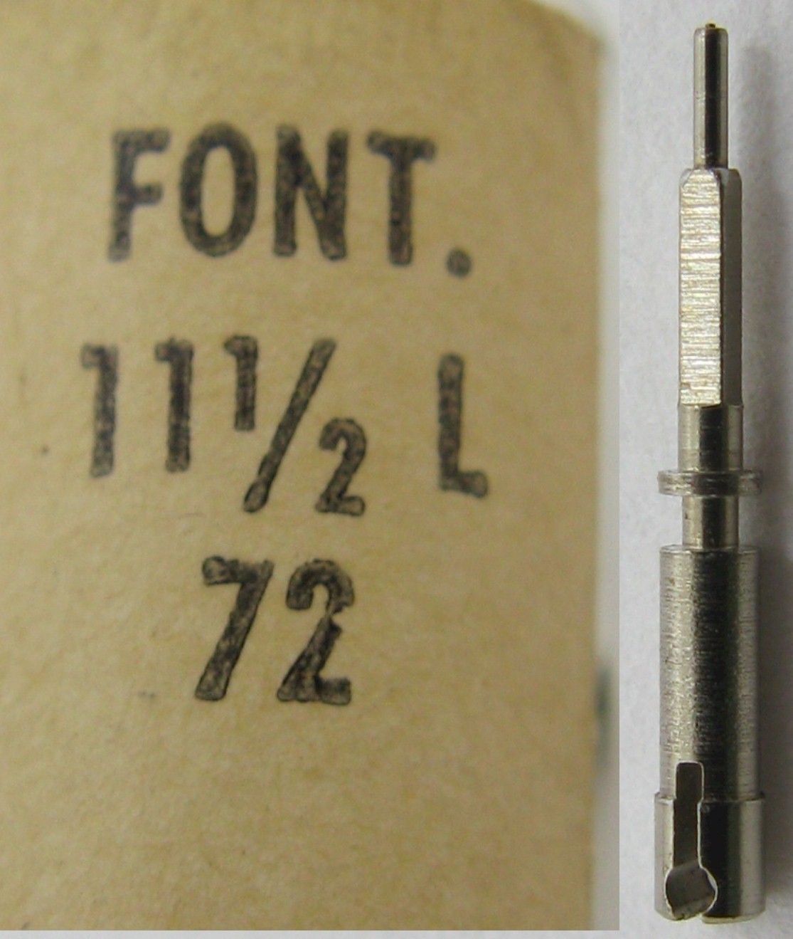 Font FHF 55 72 725 551 … watch parts: split winding stem #404 * h = 10.3 mm *