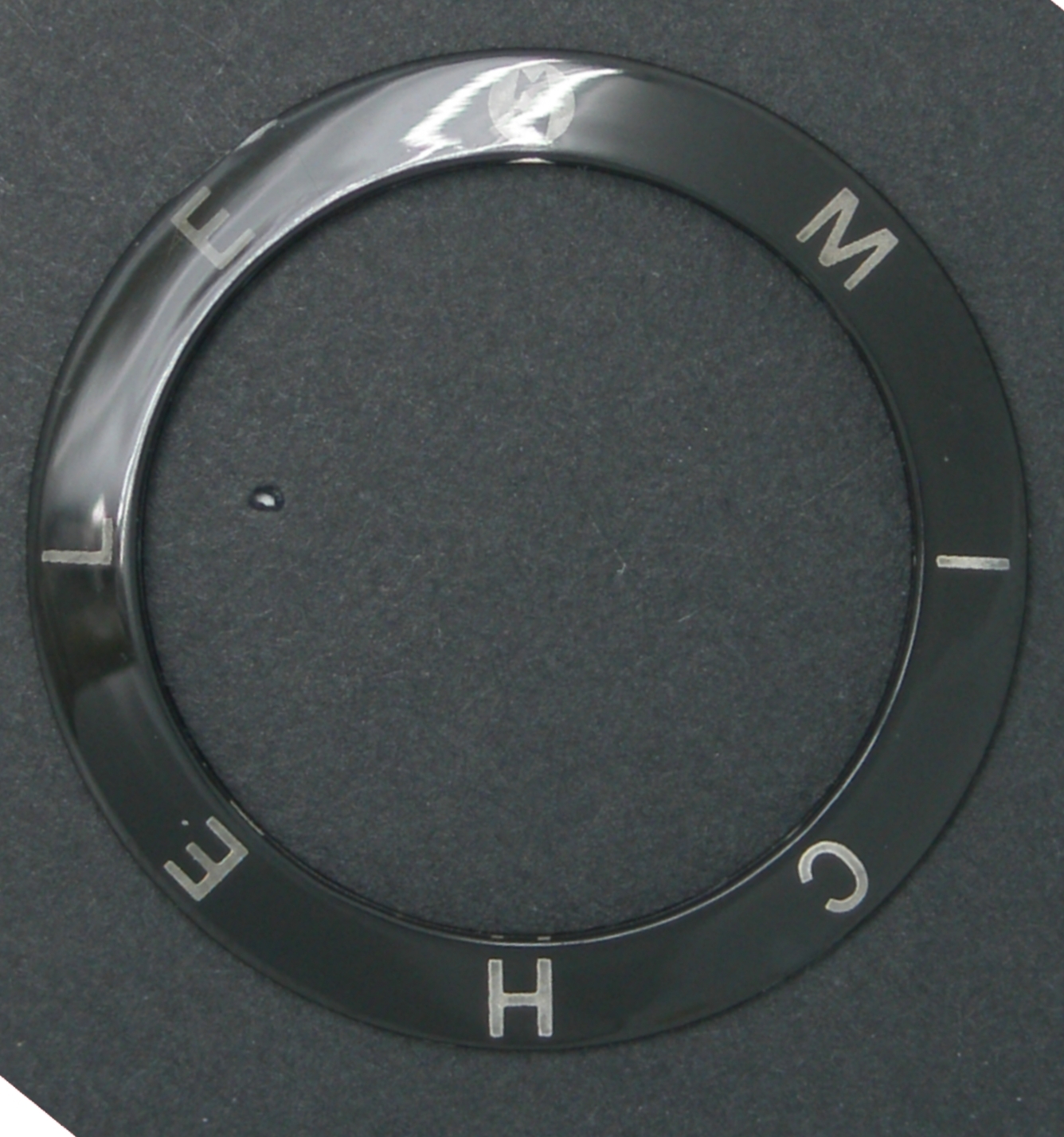 Michele 30.5 x 23.25 mm Insert Black reverse painted plastic small size