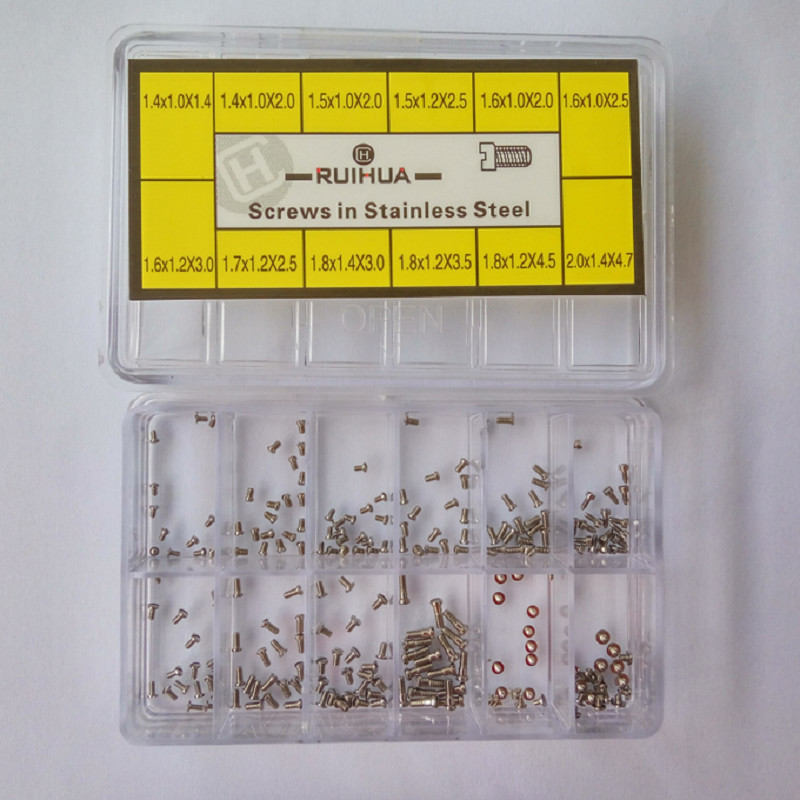 No. 4023-A One Slotted Head Stainless Steel Watch Back Case Screw 12 Sizes