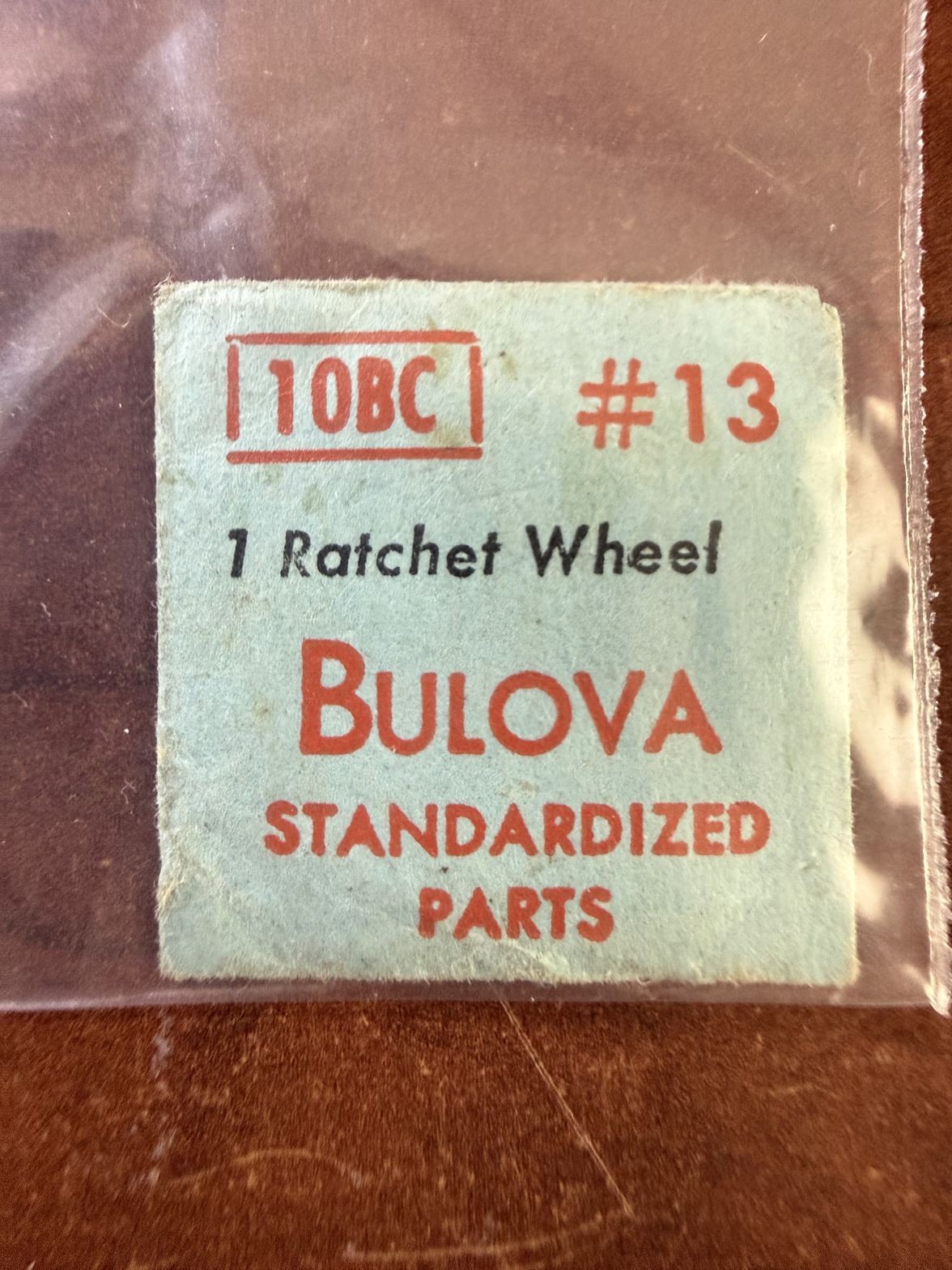 Bulova 10BC Ratchet Wheel #13 NOS Genuine Vintage Watch Part New Old Stock