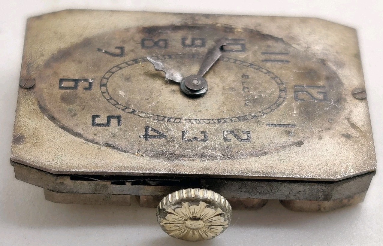 Vintage 1928 Elgin Grade 484 15 Jewel 18/0s Wrist watch movement For Repair