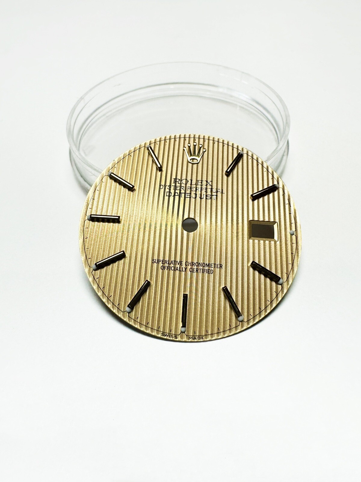 Genuine Rolex Datejust 36mm Champagne Gold Tapestry Stick Dial