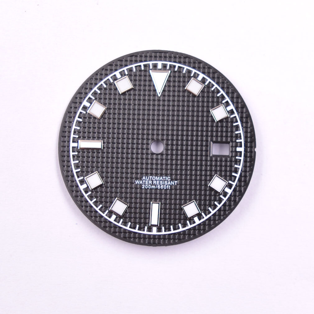 33.5mm Green Luminous Watch Dial Fit for NH35/35A NH36/36A Movement