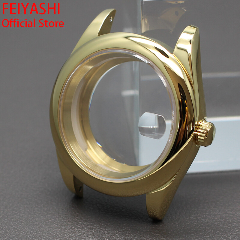 36mm stainless steel nh35 Watch Case Cyclops Sapphire Glass For Seiko nh36 nh38