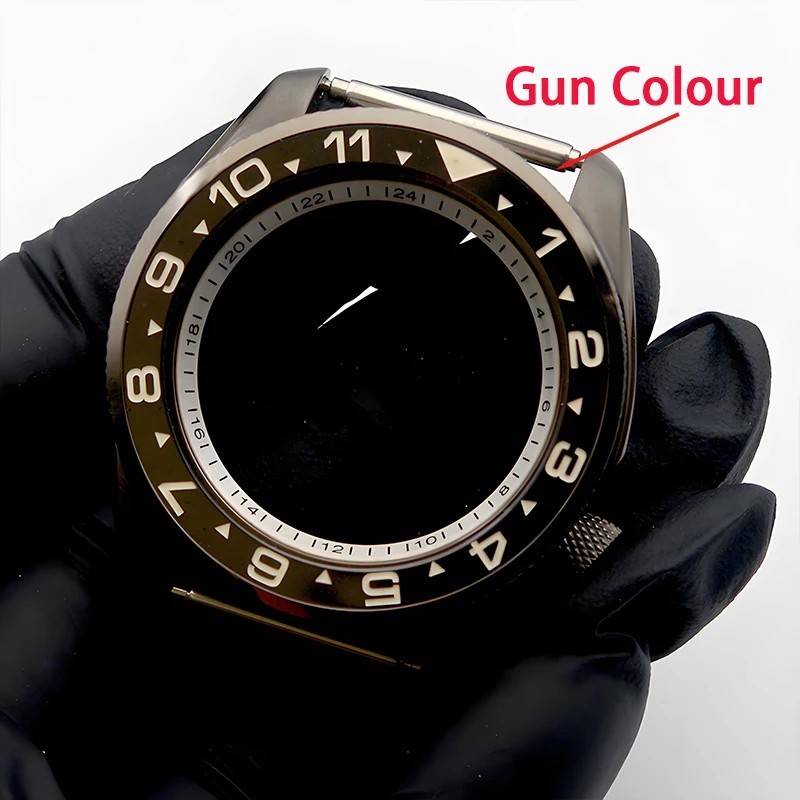 Watch Case SKX007 SKX009 Gunmetal for NH34 NH35 NH36 Sapphire Crystal