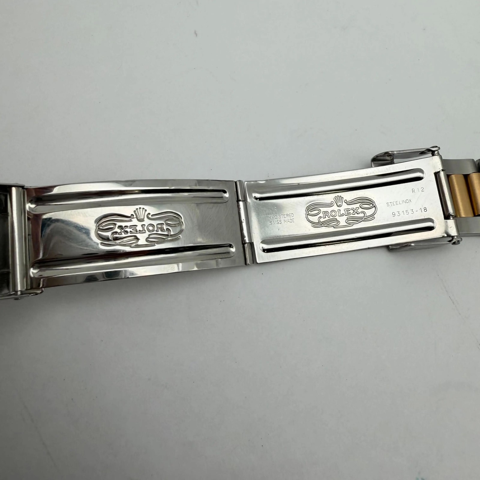 Rolex 93153-18 18k Gold Steel Submariner Bracelet 20-15.5mm for 16803 16613