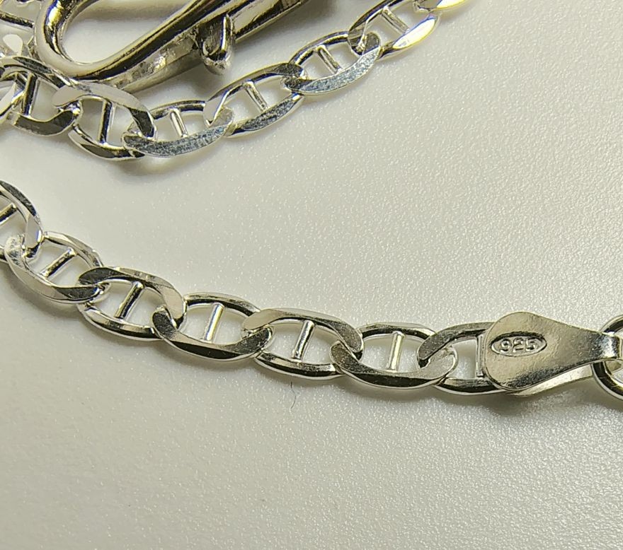 Solid 925 Sterling Silver 10.80 in – 4 MM Pocket Watch Chain – Toggle Clasp