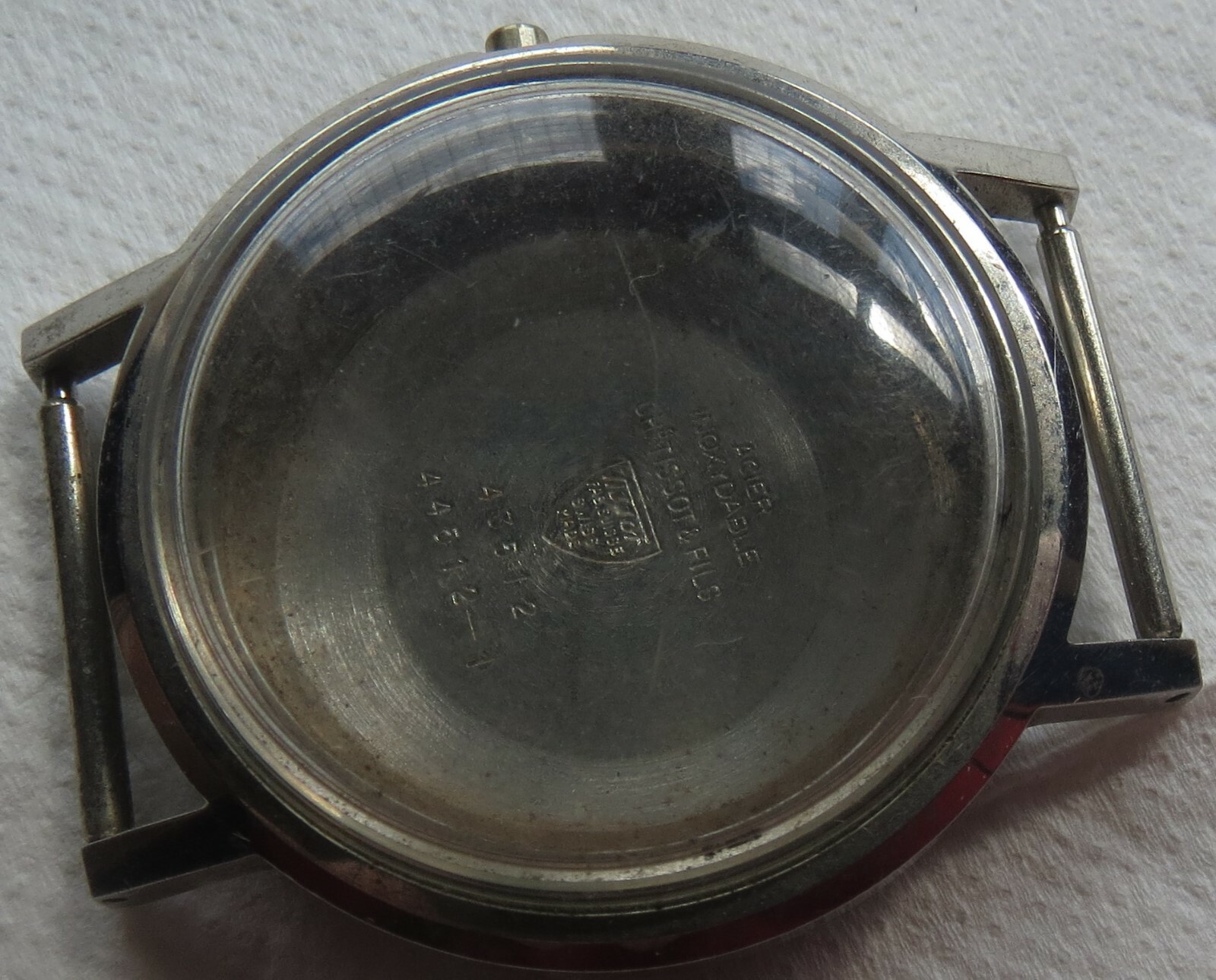 Tissot mens wristwatch steel case screw back Ref. 44512-1 35 mm. in diameter