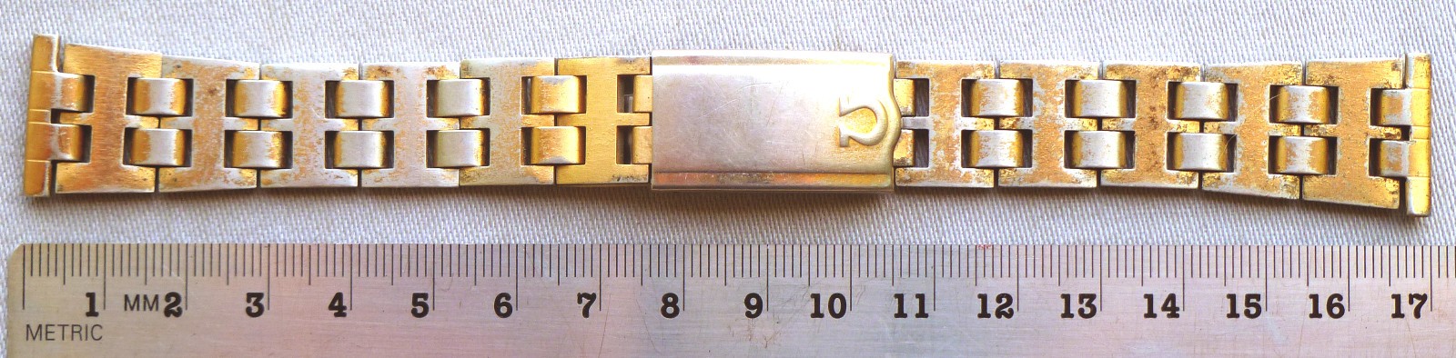 OMEGA 20mm Original Gold Tone Stainless Steel Bracelet – Sports Watch Style