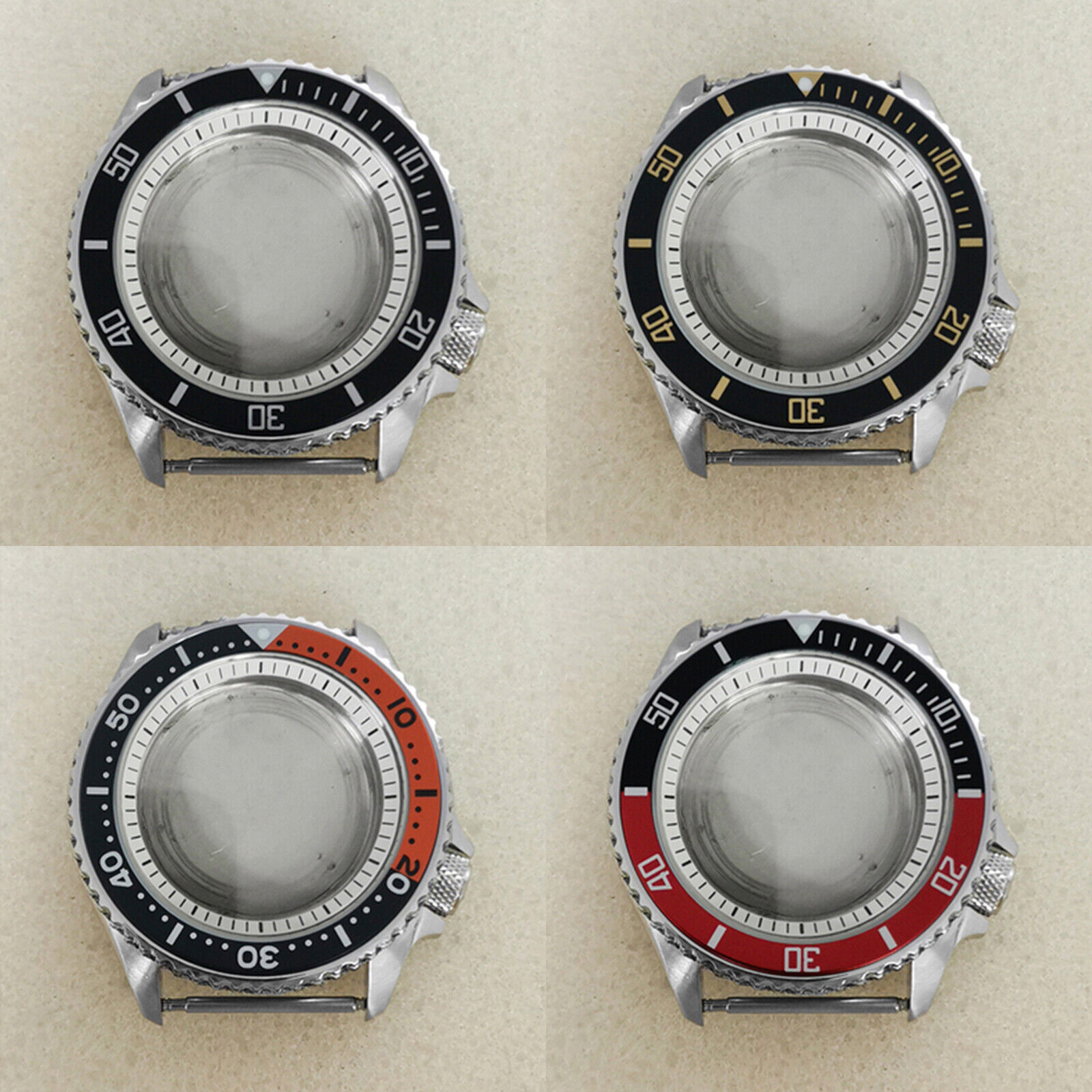 42MM Aluminum Bezel Sapphire Watch Case for NH35/NH36/4R36 SKX007 Watch Movement