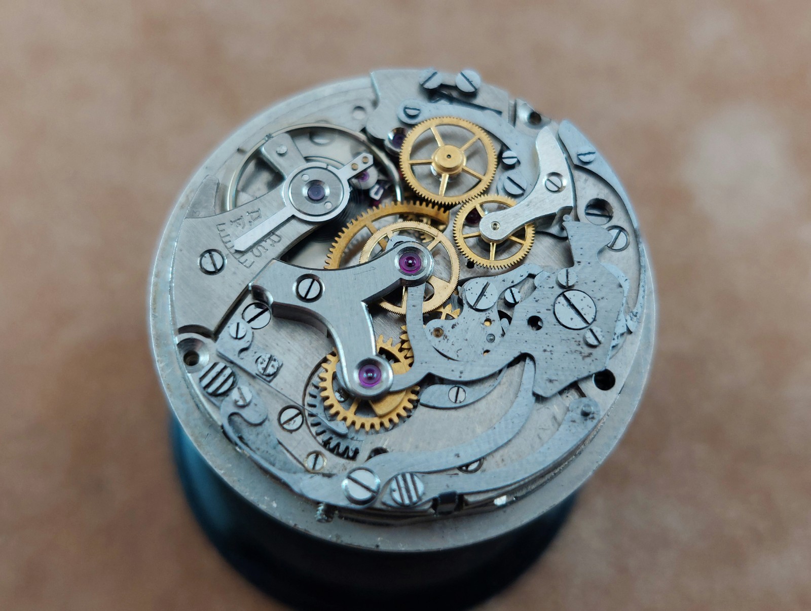 Vintage BREITLING Cadette Chronograph Movement Venus 188 & Dial. Ca 1950’s