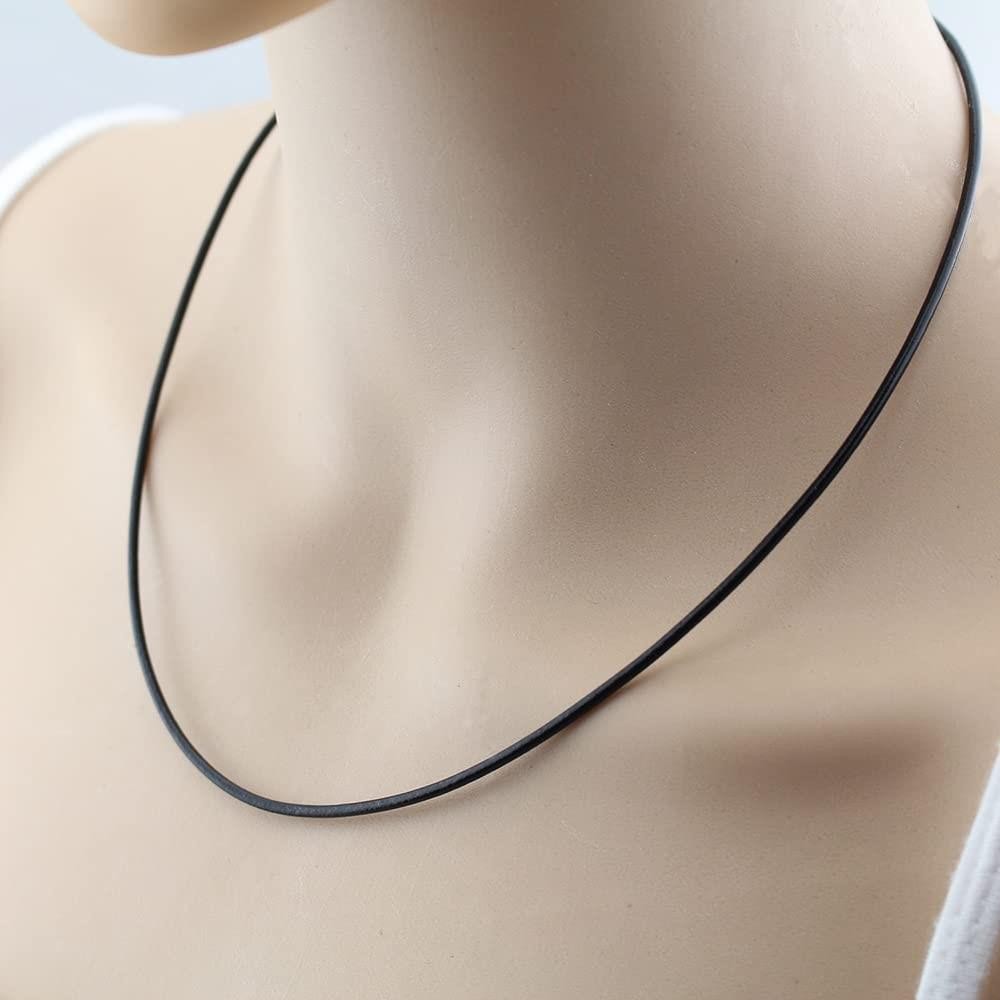 1/1.5/2/3mm Genuine Black Leather Necklace Cord for Diy Stainless Steel Neck Bra