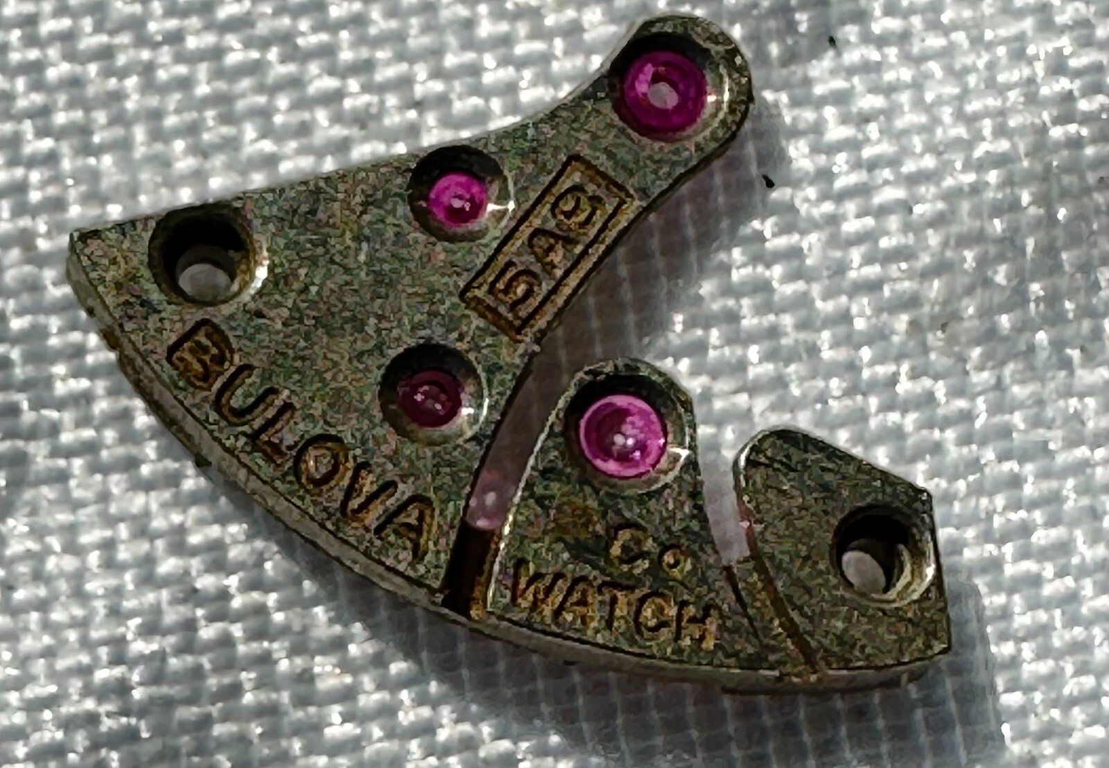 Vintage Bulova 5AB Mechanical Movement PARTS ONLY Assemblage Art Steampunk 21-11