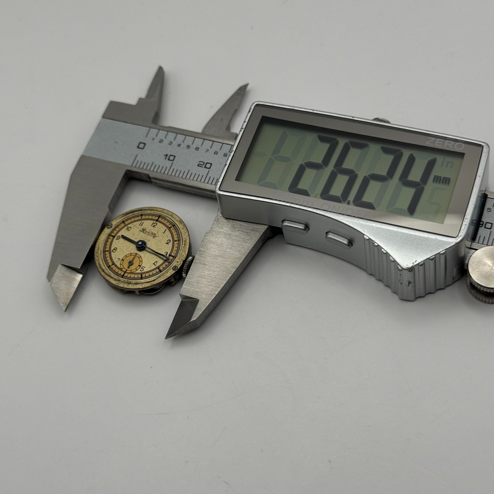 Ebosa 119 Watch Movement Rocar Sub Seconds Manual Wind Vintage Parts 23.7mm