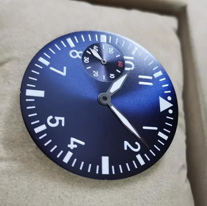 39mm blue dial and Watch hand for ETA6497 6498 seagull ST3600