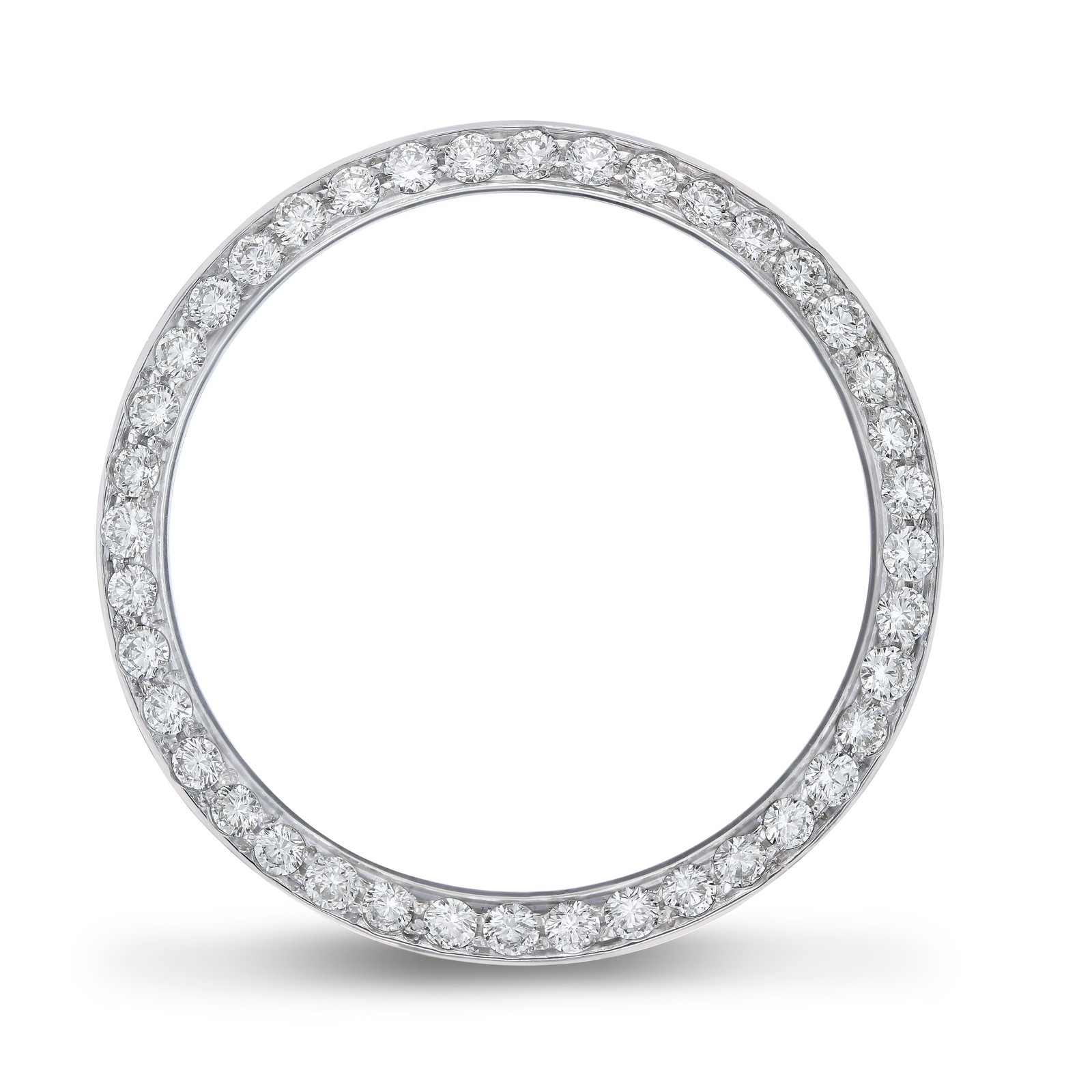 2CT BEAD SET LAB CREATED DIAMOND BEZEL FOR ROLEX DATEJUST 36MM WATCH WHITE GOLD