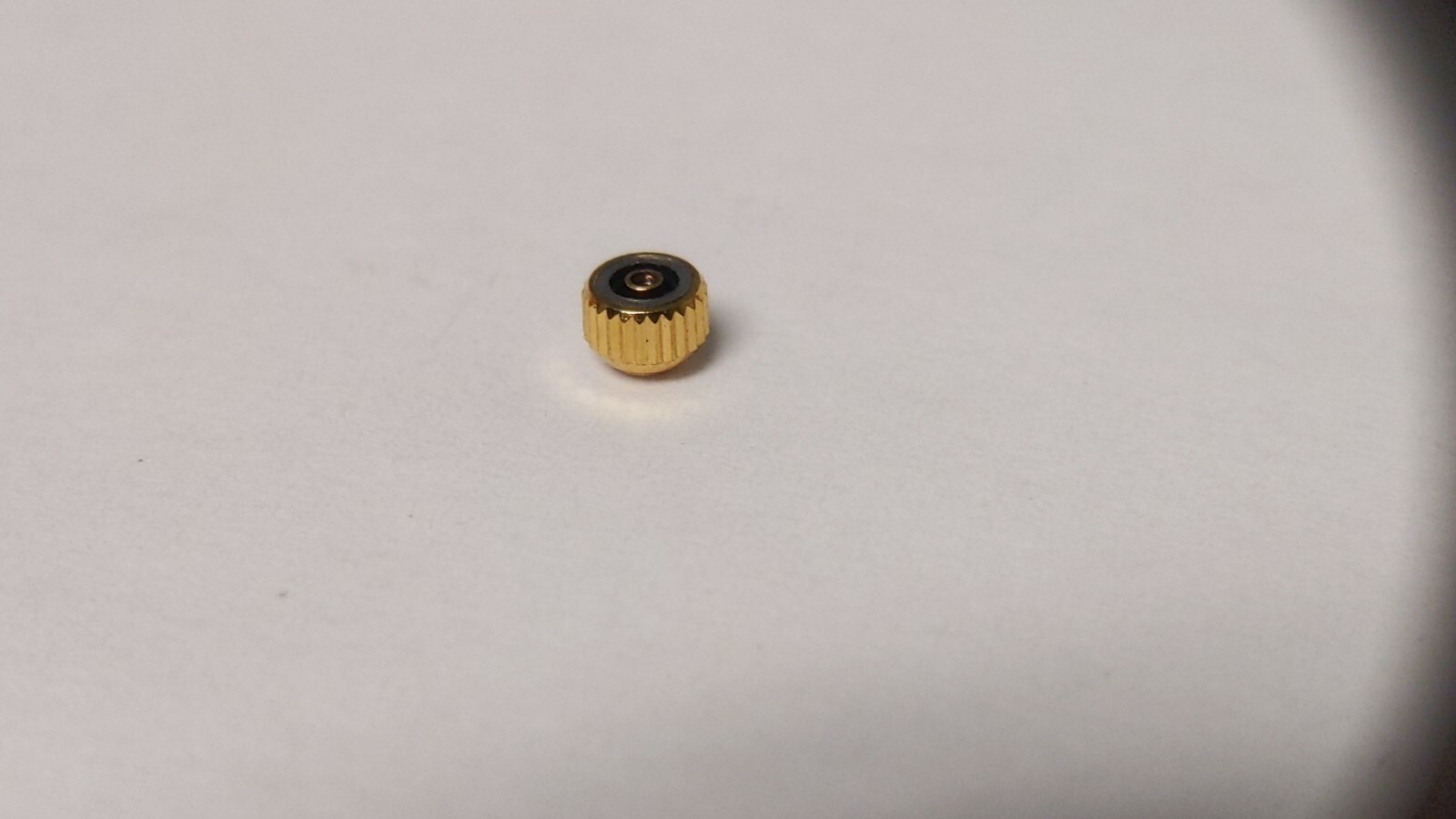 Swiss Made CROWN for OM waterproof CROWN YELLOW 4.0mm x 2.0 T10W 1/2 BALL NEW