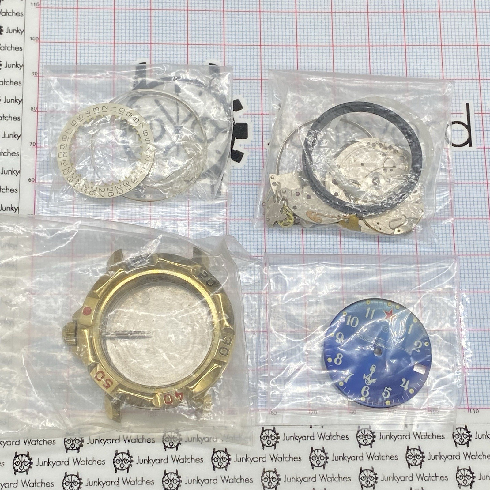 Vintage Vostok Komandirskie Submarine USSR Watch Repair Parts Spares Incomplete