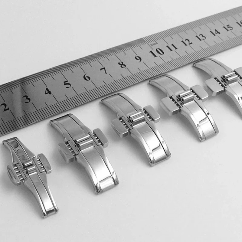 Butterfly Watch Buckle Stainless Steel Double Press Clasps For Tissot T1853