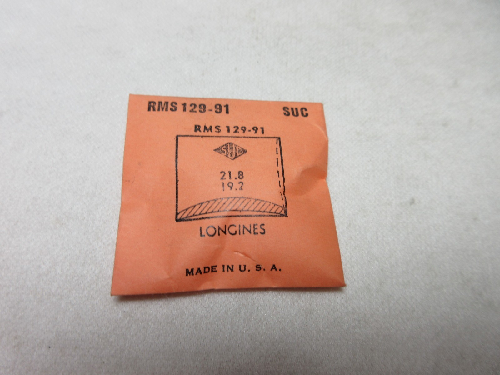 SUC LONGINES WATCH CRYSTAL RMS129-91 WATCHMAKER REPLACEMENT PART #495