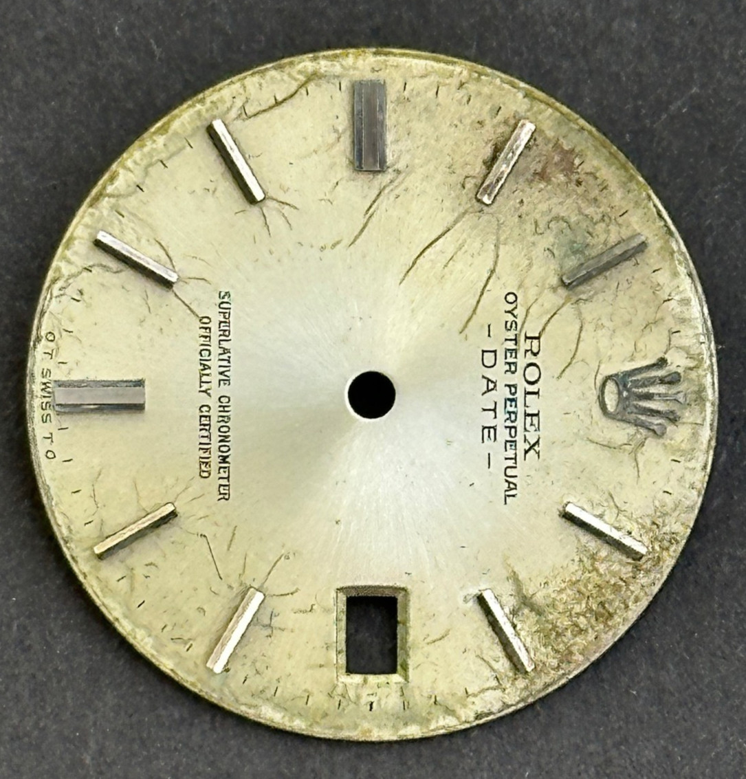 Vintage Rolex Oyster Perpertual Date Watch Dial For 34mm Case 1500 1501 1503