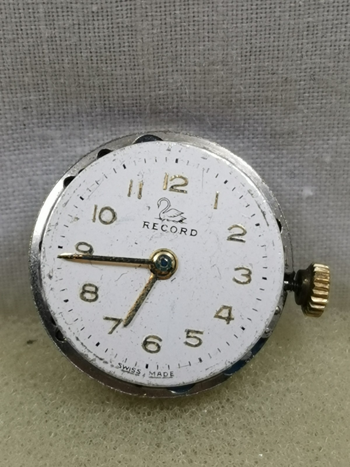 Record 15j Cal. 302 19.5 mm Swiss Wristwatch Movement Parts/ Repair!