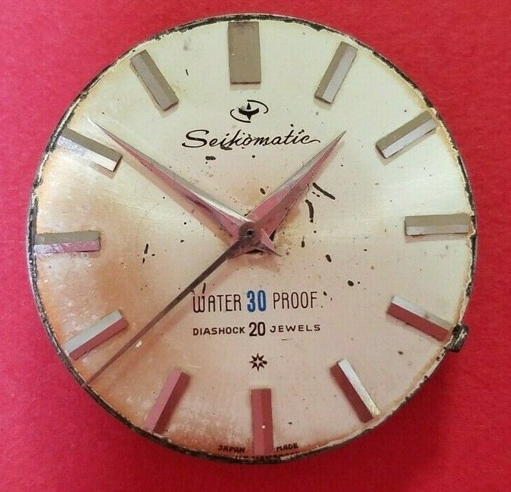 rare vintage Seikomatic diashock 20 jewels old movement junk historical gear