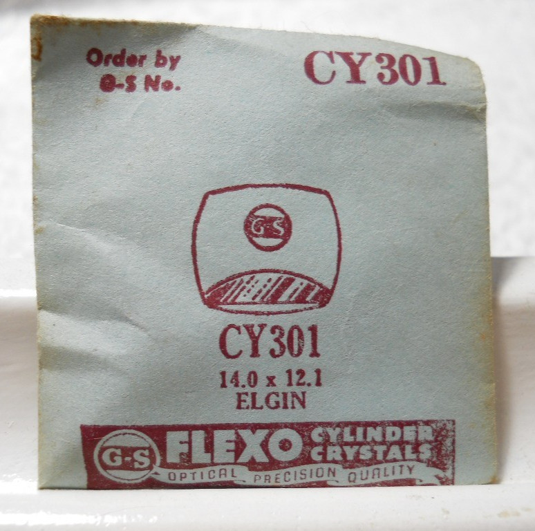 GS CY301 Watch Crystal For Elgin 6310 – 14.0 x 12.1 mm Replacement / Repair Part