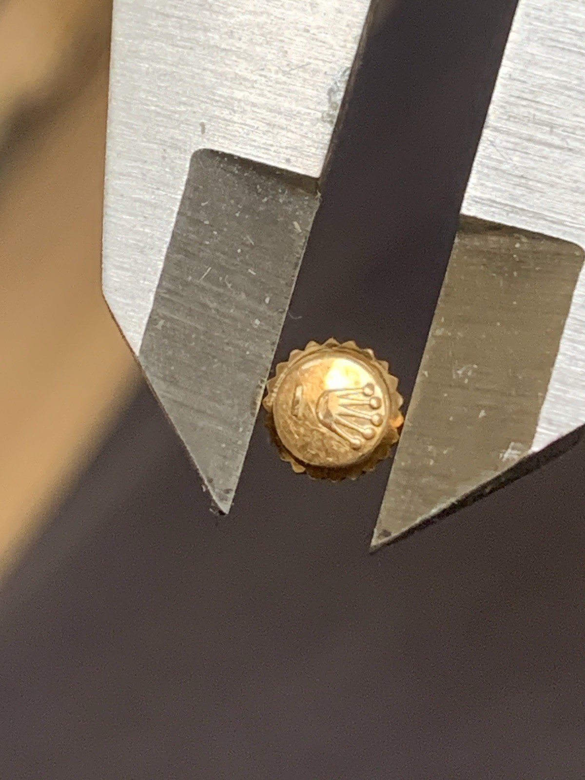 18k Gold Tudor Oyster Princess Date 5.23mm Watch Crown, Stem and Tube