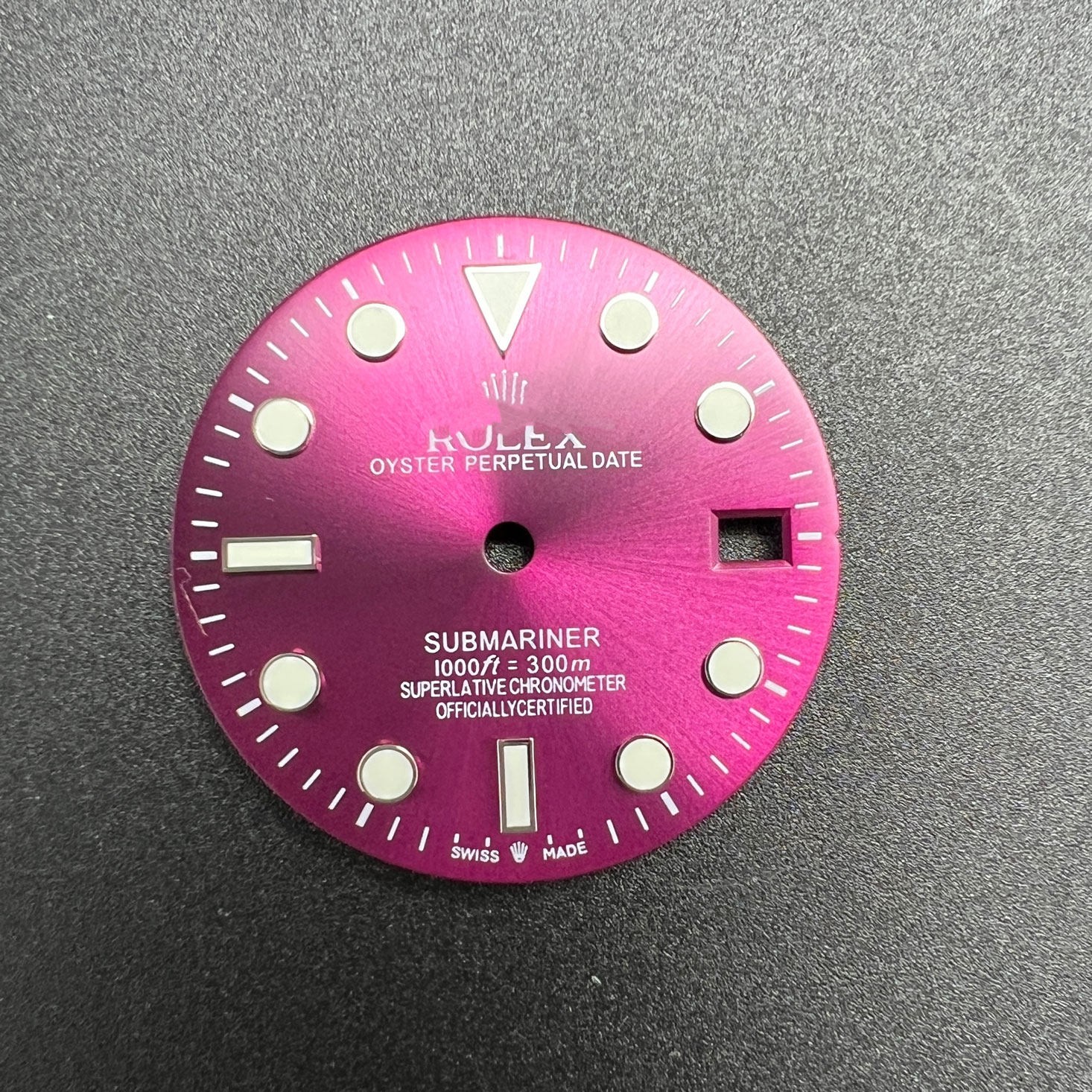 29mm Sun Pattern Watch Dial Green Luminous for NH35 NH36 Movement Watch Parts