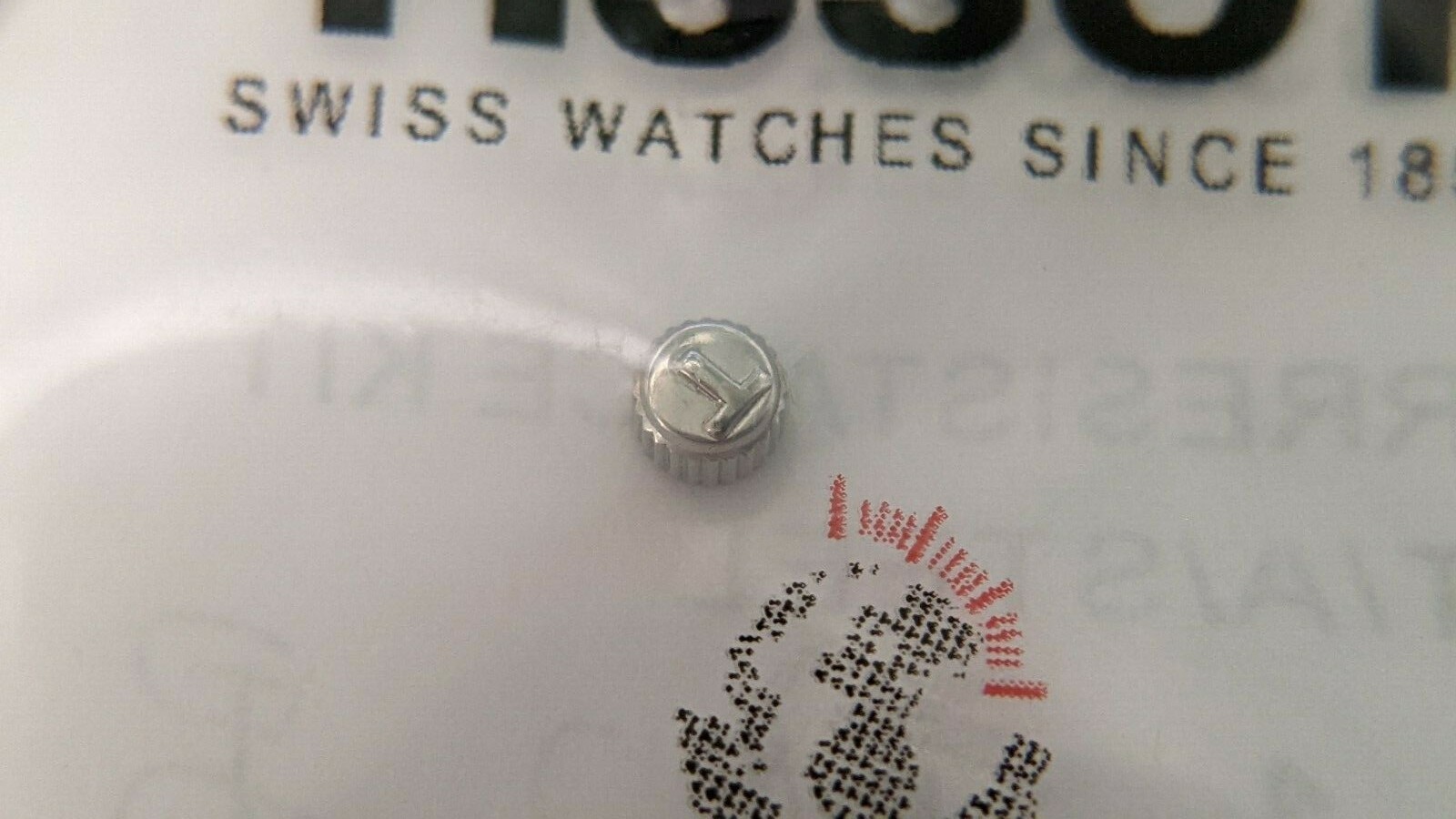 Tissot CROWN GENT S/S T395032582 water resistant NEW T52. SMALL approx 3mm diame