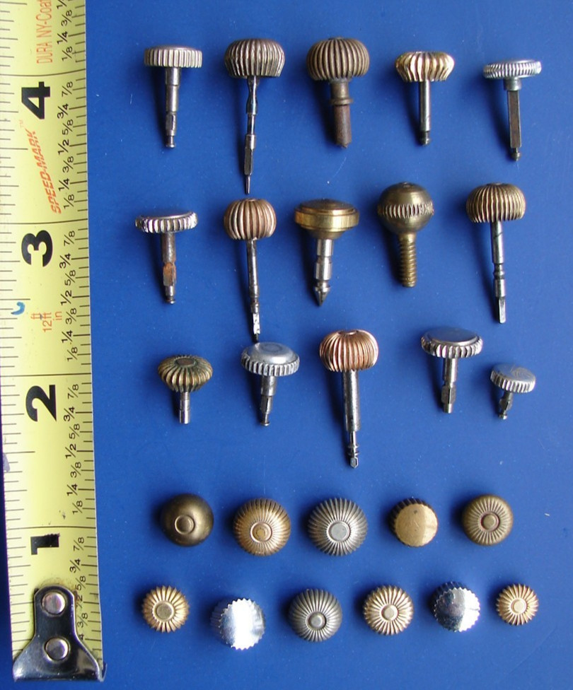 Lot of Vintage pocket watch Crown & Stems watchmaker parts repair Lot of 26 Pc