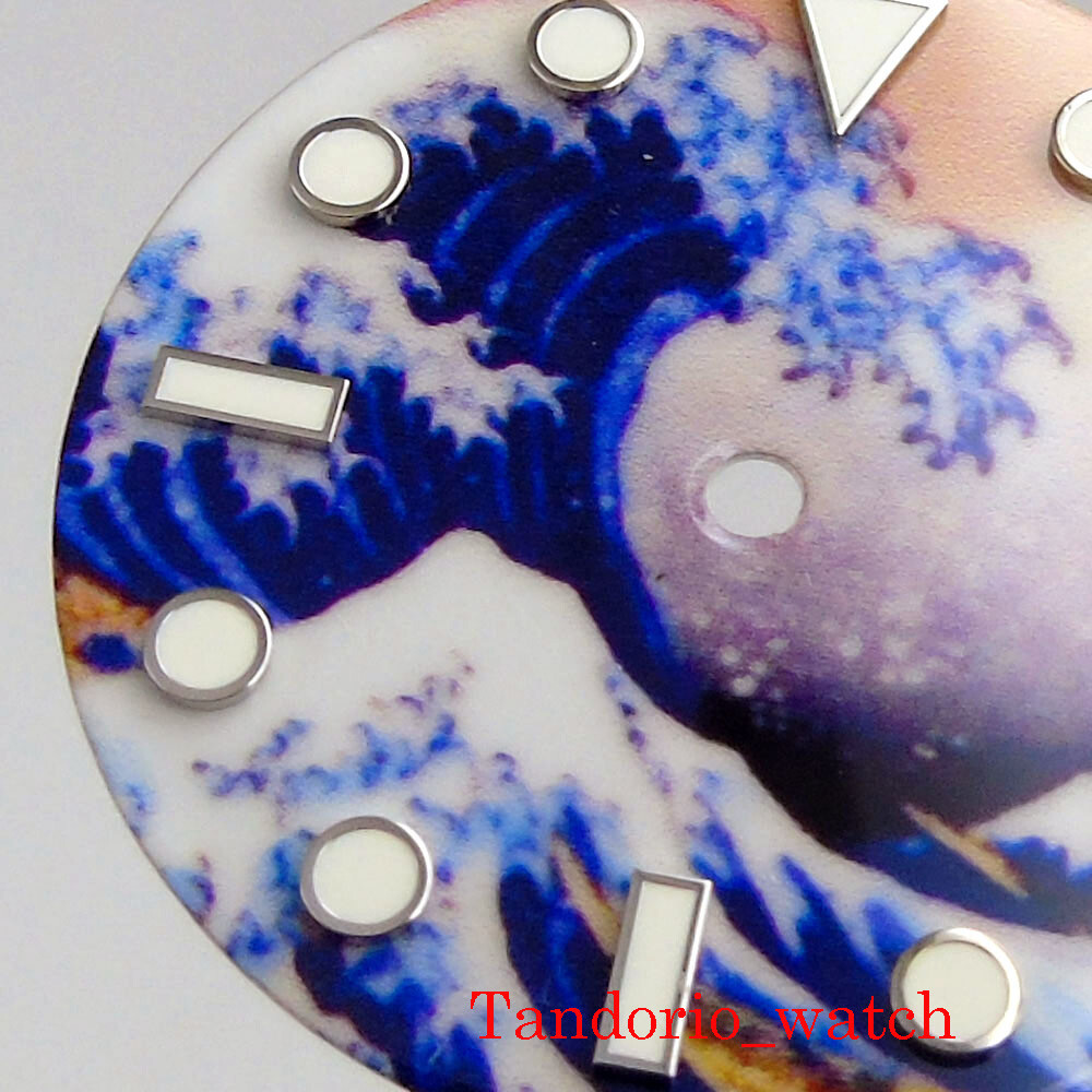 New 28.5mm luminous watch dial with date window fit miyota 8215 DG 2813 movement