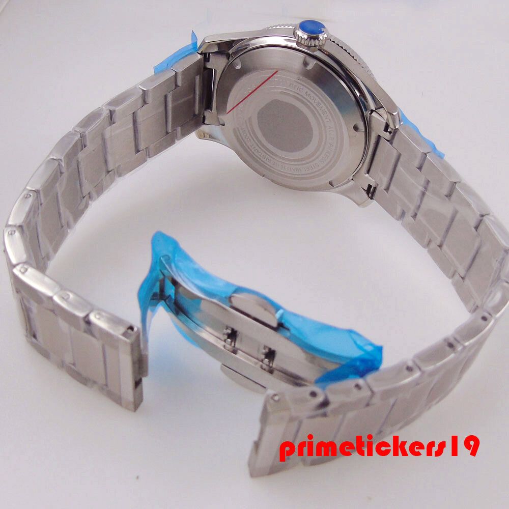 Double Domed Sapphire 40mm Dive Watch Case Bracelet Fit NH34 NH35 ETA2824 PT5000