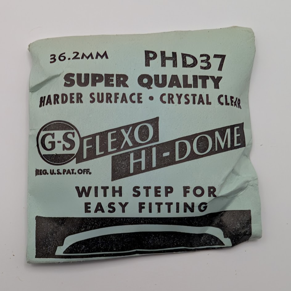 36.2mm Acrylic Watch Crystal GS Flexo Hi-Dome Stepped Edge Clear PHD37
