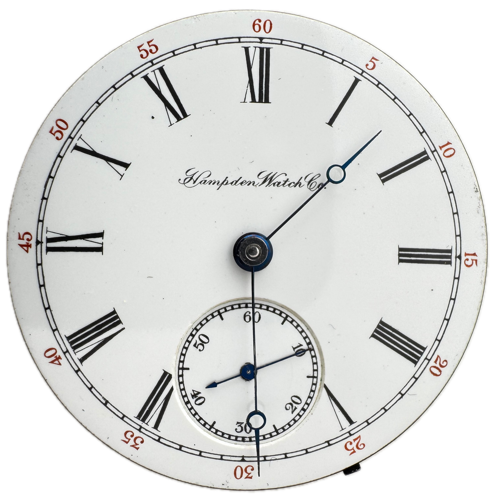 Antique 18s 1896 Hampden Roman Hunter Pocket Watch Movement Dueber Watch Co. 15J