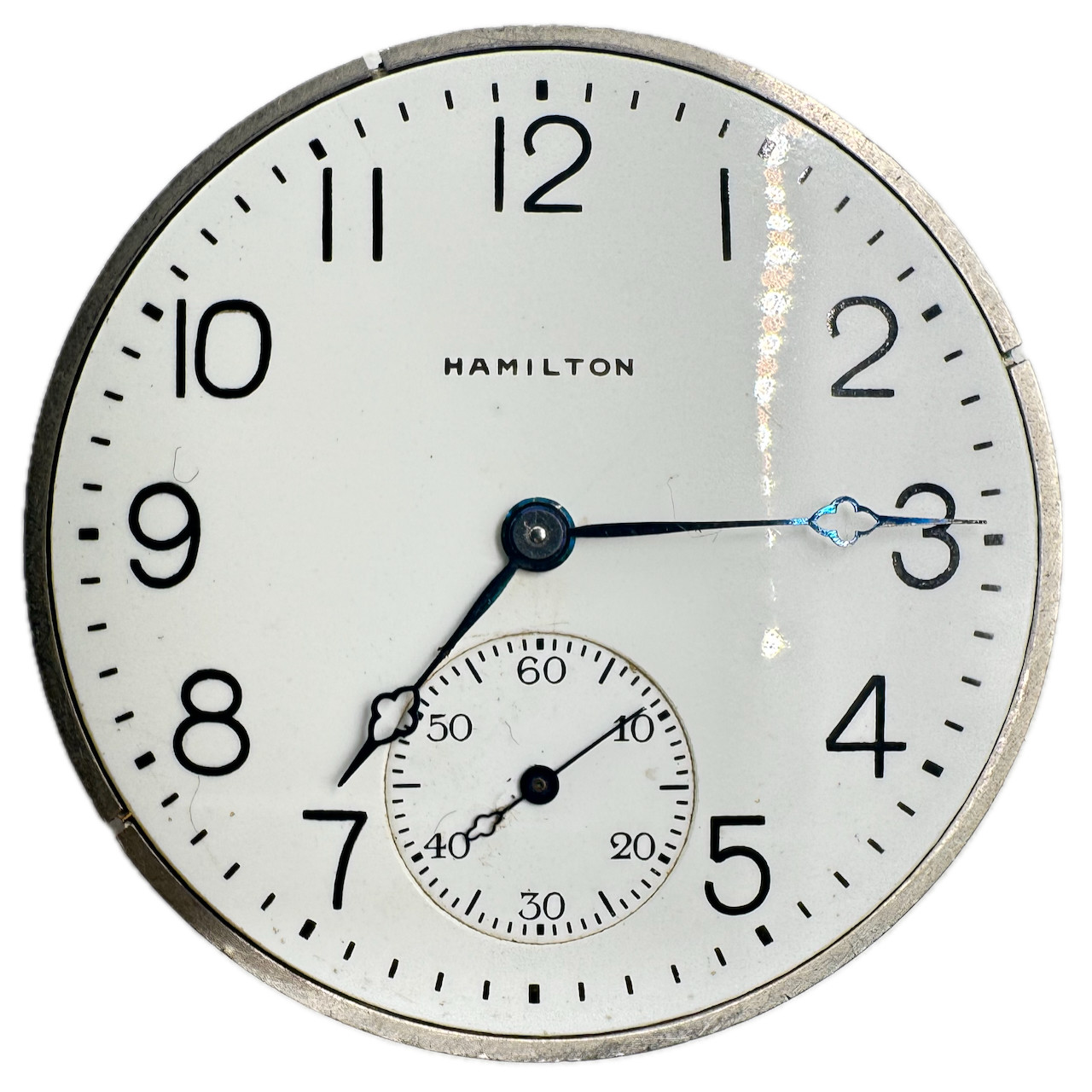 Antique 12s 1917 Hamilton 17J Mechanical Open Face Pocket Watch Movement 914 USA