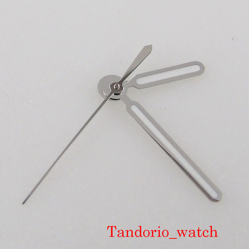 Silver/Black Edge Watch Hands Luminous Fit NH35A NH36A MIYOTA 8215 ETA Movement
