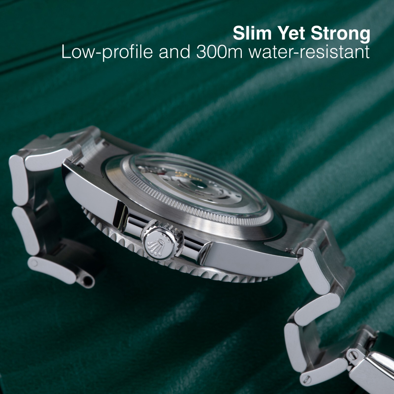 Slim Sapphire Exhibition Caseback For Rolex Submariner and Submariner Date
