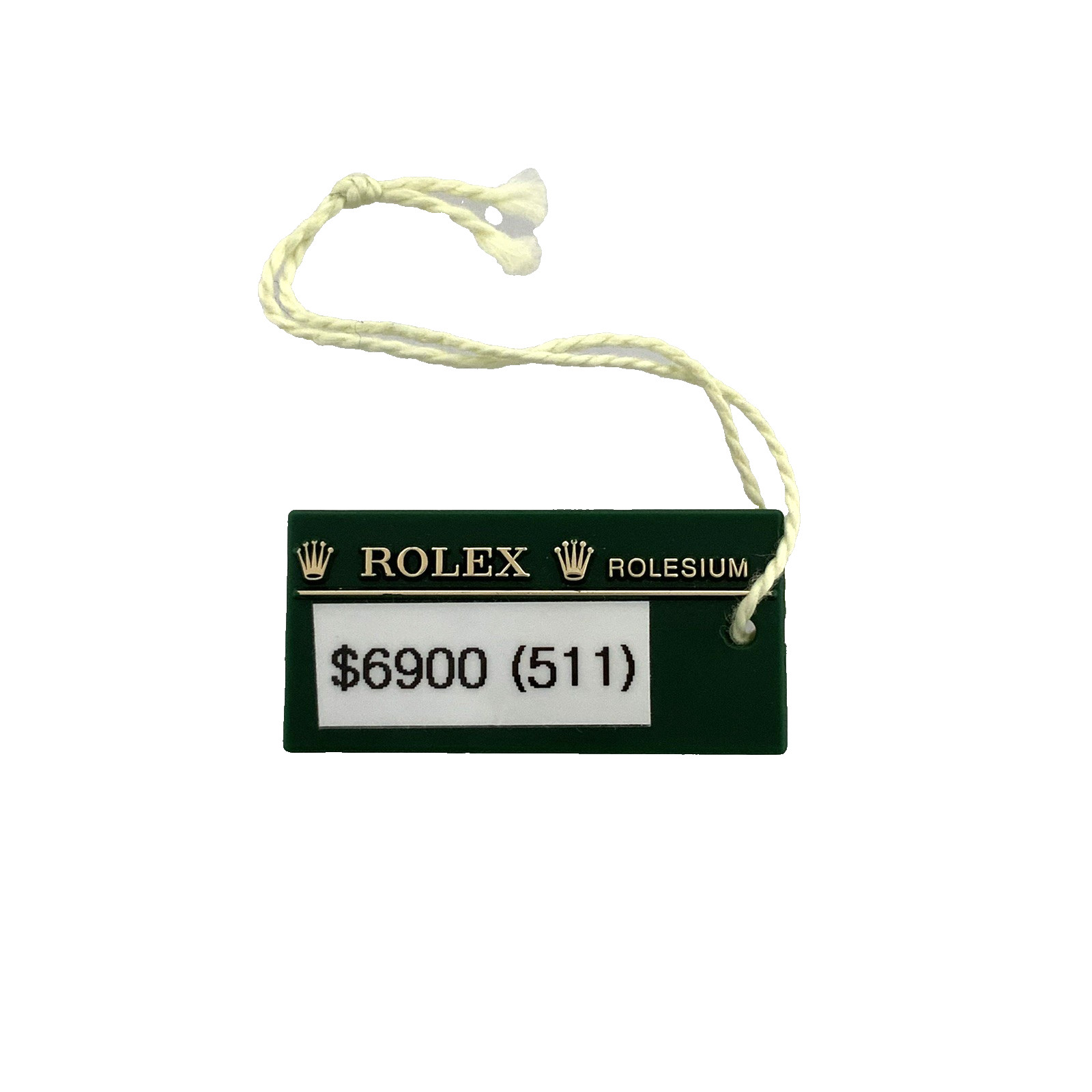ROLEX ROLESIUM GREEN SERIAL HANGTAG YACHTMASTER 169622