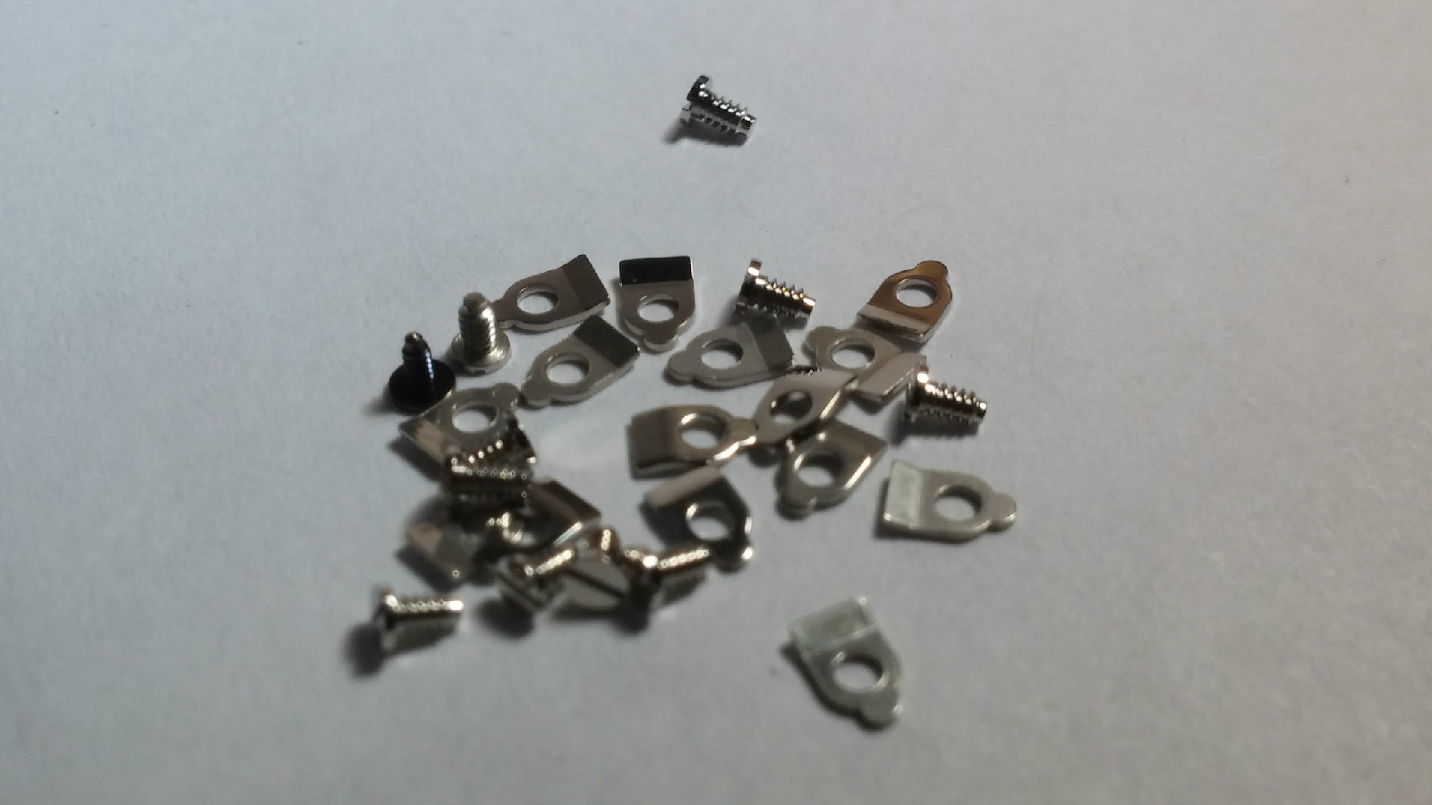 Set of 12 Mounting Screw & Clamp Tab, (3.23mm), generic NEW, SWISS MADE