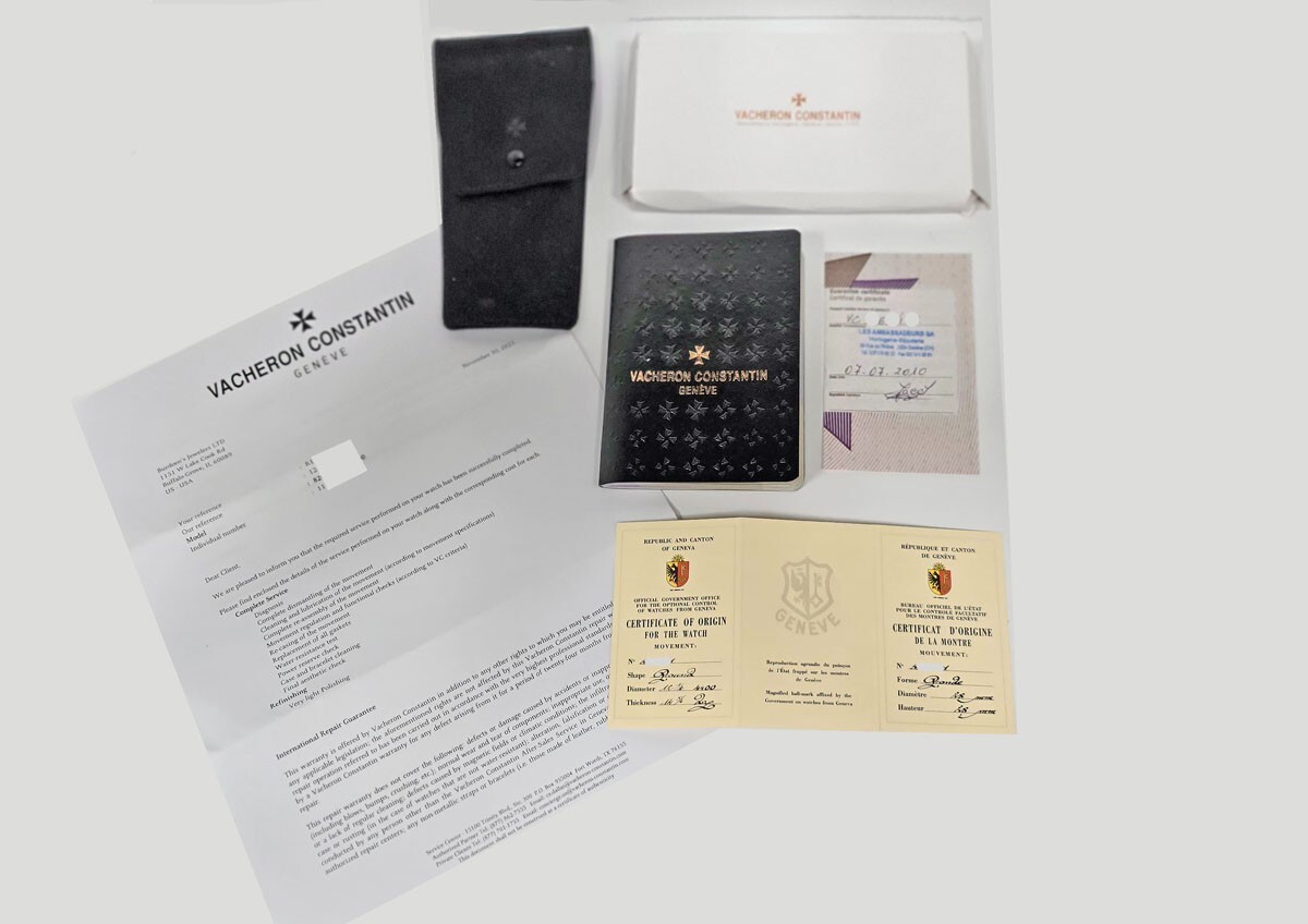 Vacheron Constantine Patrimony Contemporaine Platinum Pocket Watch & Chain