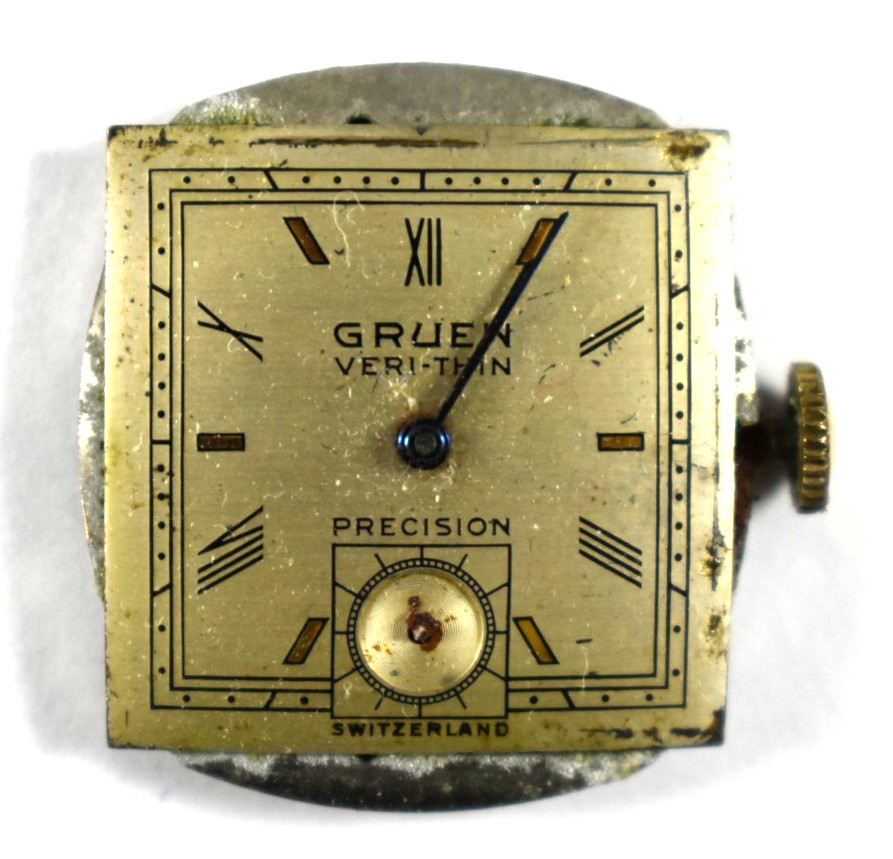 Vintage Gruen Manual Wind 17J 405 Wrist Watch Movement lot.a5