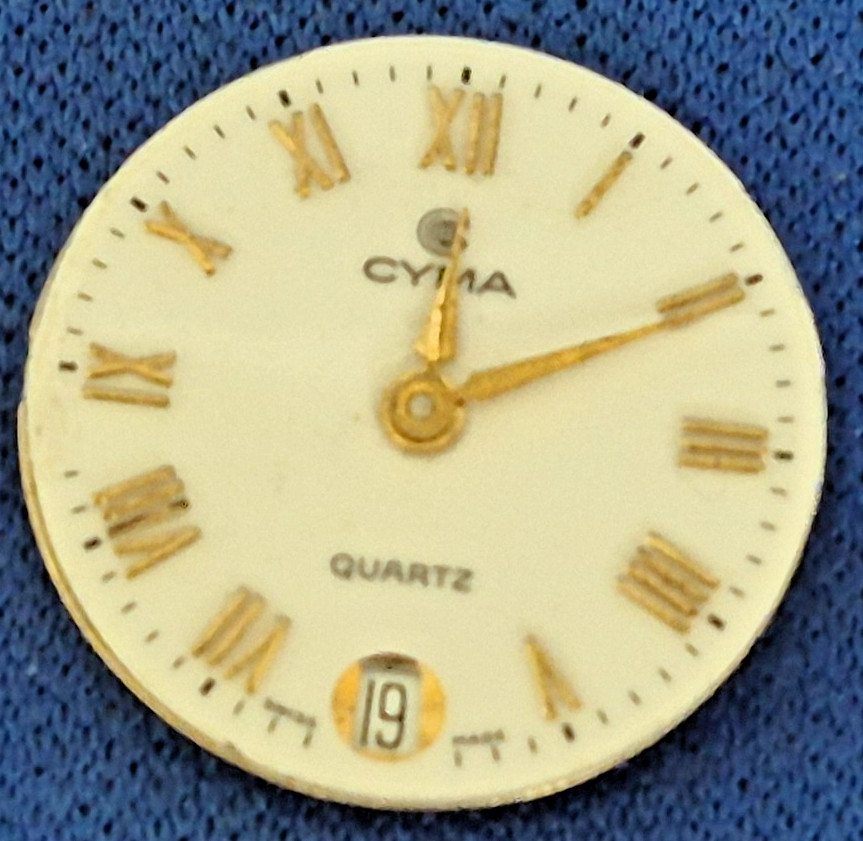ETA 256.111 • OMEGA 1426 • LONGINES 152.2 CYMA DATE PORCLELAIN ROMAN DIAL RUNS