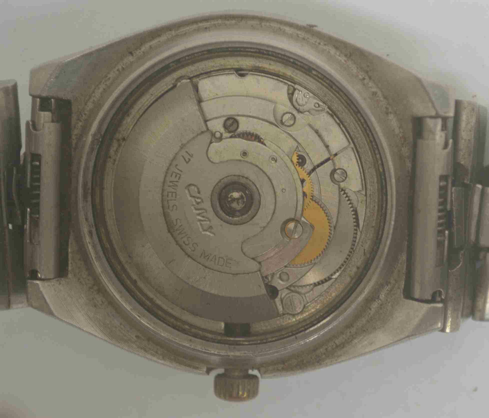 Vintage CAMY GENEVE Steel Wristwatch. Ref: 7638, Cal: ETA-2789-1. For Repairs