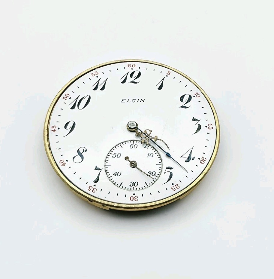 1917 Elgin Model 3 Grade 311 7J 12s Pocket Watch Movement For Repair