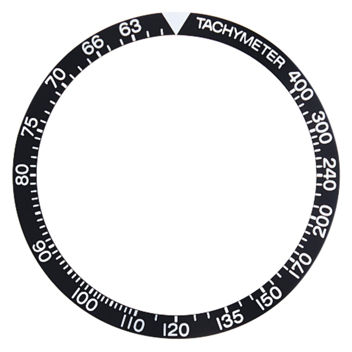 BEZEL INSERT FOR OMEGA SPEEMASTER 1164 TACHYMETRE 3210.50 WATCH 37.2MM BLACK