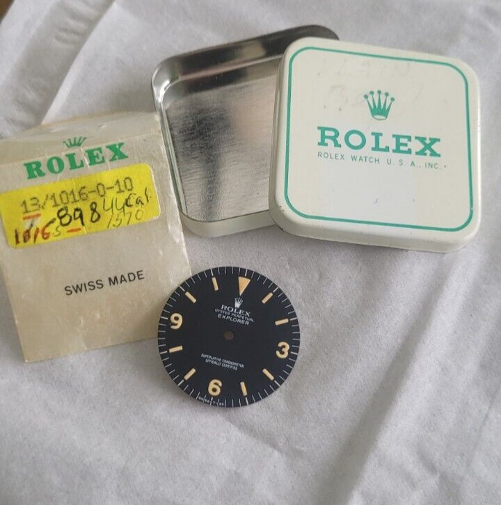 Vintage 100% original Rolex 1016 Explorer I dial.Tritium Matte,beautiful Patina!