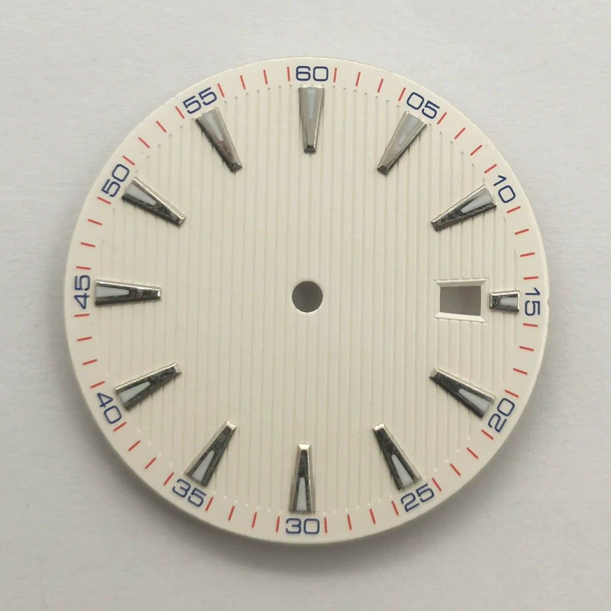 White 33.5mm No Logo Watch Dial For ETA2824 2836 Movement Green Lume